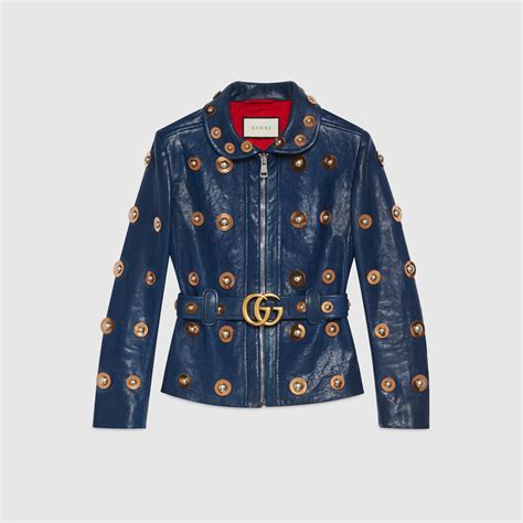 gucci giacca pelle donna chiodo|giubbotti gucci firmati.